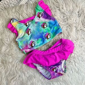 Buc-ee’s baby girl toddler swimsuit 2 piece 12-18 months